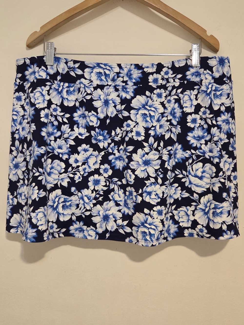 Lands' End Swim Skirt With Tummy Control - Deep Sea Navy Floral - Picture 5 of 13
